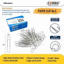 

Penjepit Kertas / Paper Clip Besar / Klip Besar / Trigonal Paper No 5 Combo
