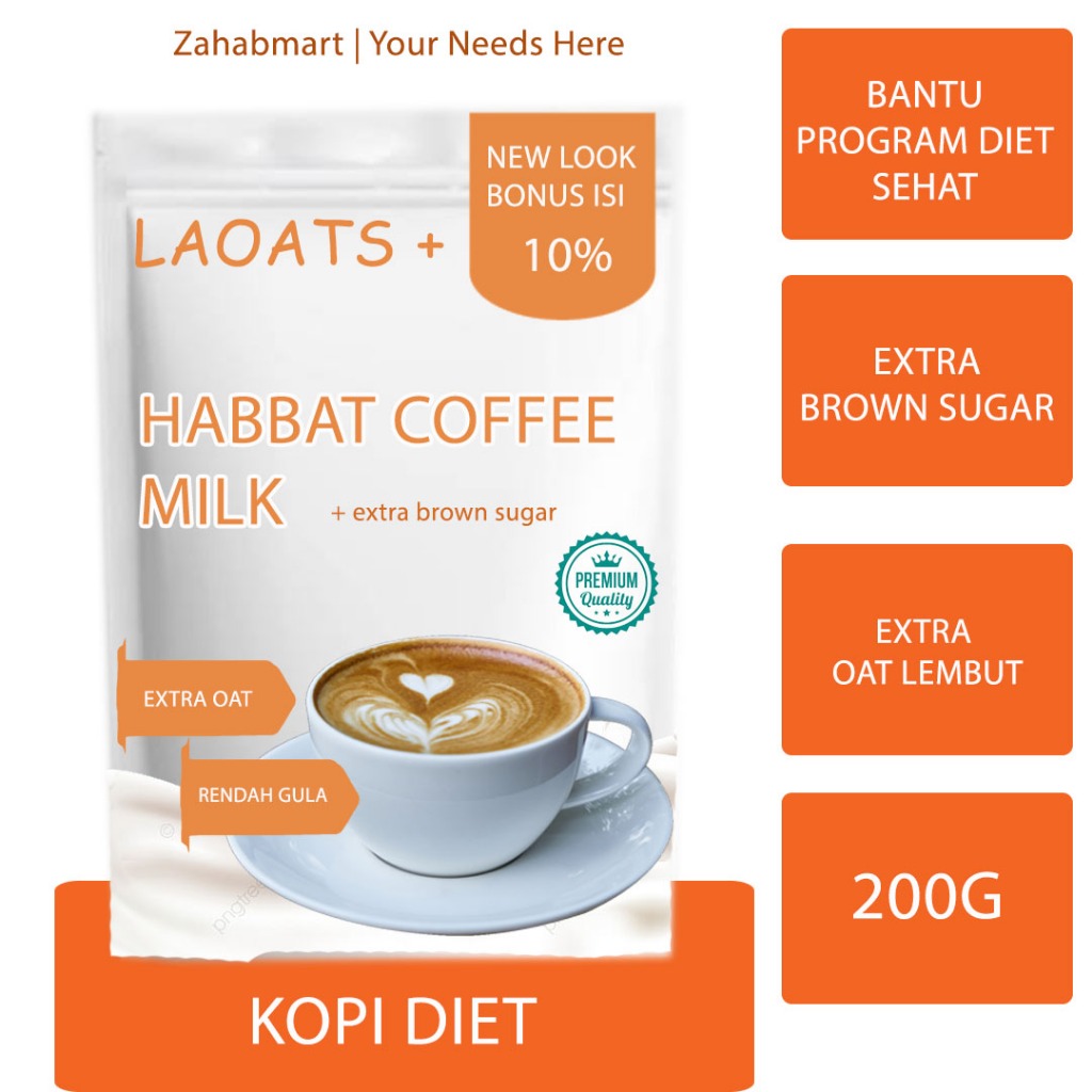 

Habbatussauda Minuman Diet Kopi Bubuk Tanpa Ampas Kopi Susu Gula Aren Pelangsing Badan Penurun Berat Badan Laoats