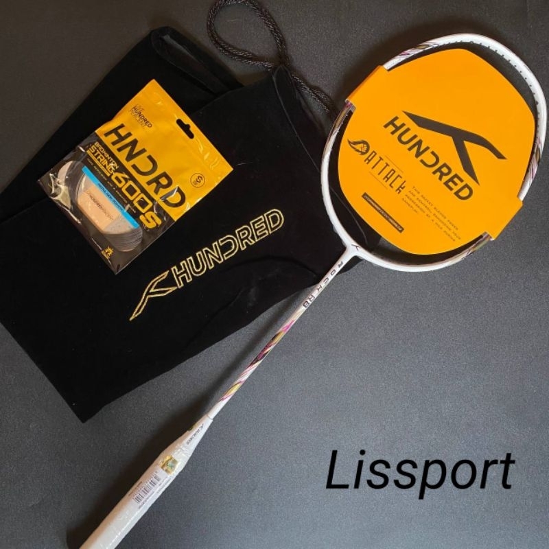 Raket Badminton Hundred Rock R8 White Original