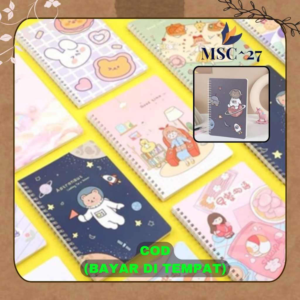 

Buku Tulis Ring A5 Spiral Motif Buku Tulis Catatan A5 Note Book Ring A5