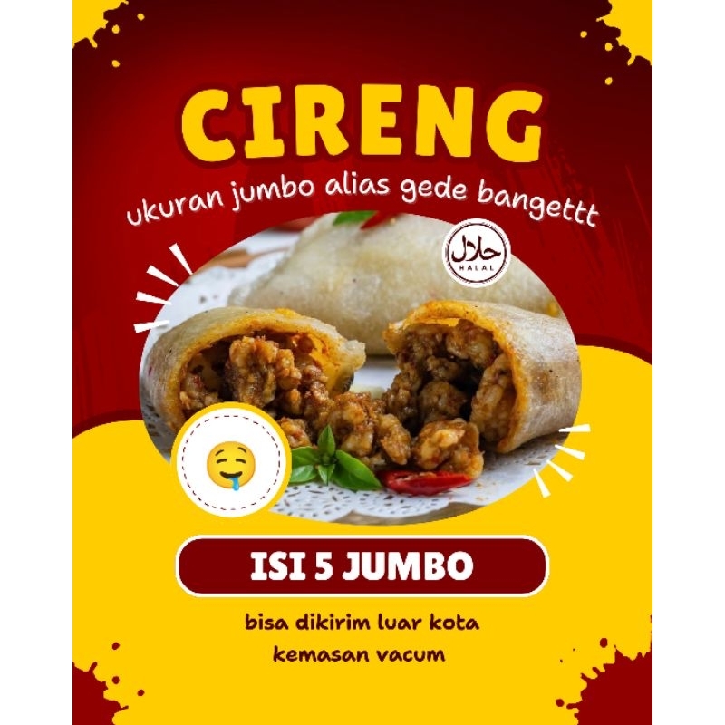 

1PACK [ISI 5] CIRENG ISI JUMBO RASA JANDO PEDAS KHAS BANDUNG