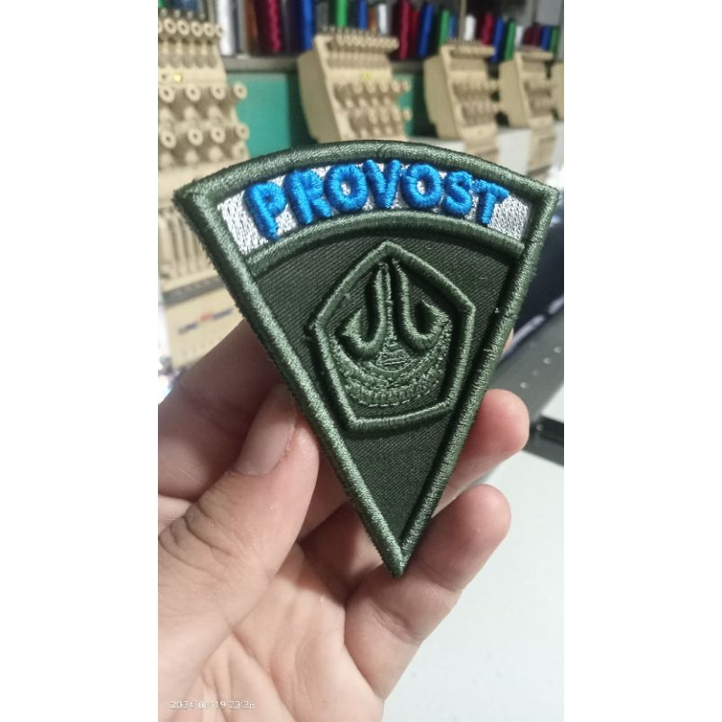 BORDIR PROVOST BANSER HIJAU ARMY TERBARU 3D TIMBUL