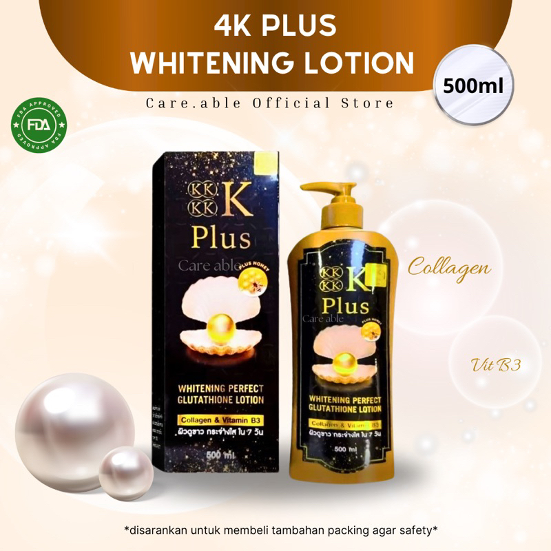 4K PLUS 5X WHITENING PERFECT GLUTA BODY LOTION 500ML