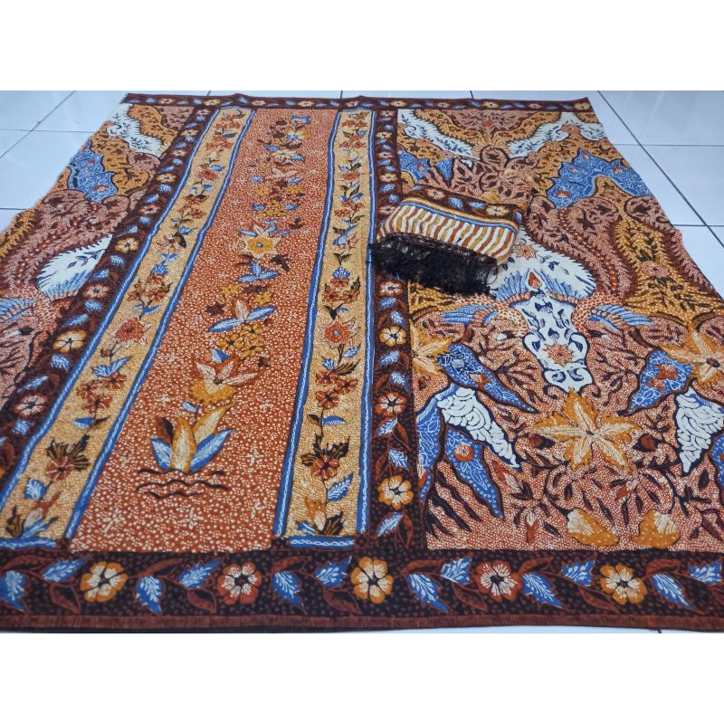 kain sarung + selendang batik sutra ATBM baron tulis