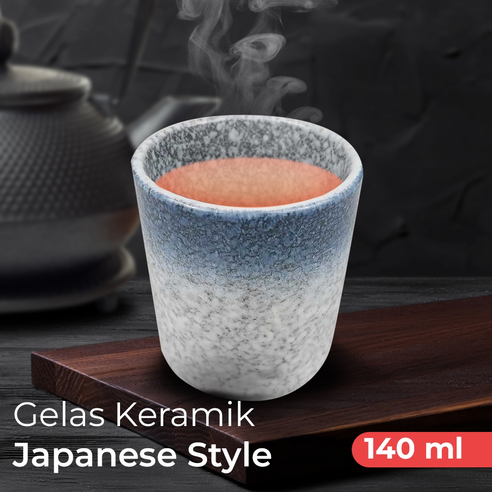 Gelas Teh Keramik Japanese Style Ceramic Teacup 140ml - A-2/A-3/A-4