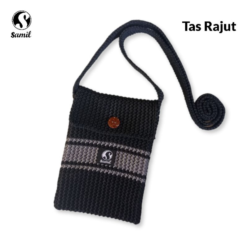 Tas Rajut HP Selempang Wanita Premium
