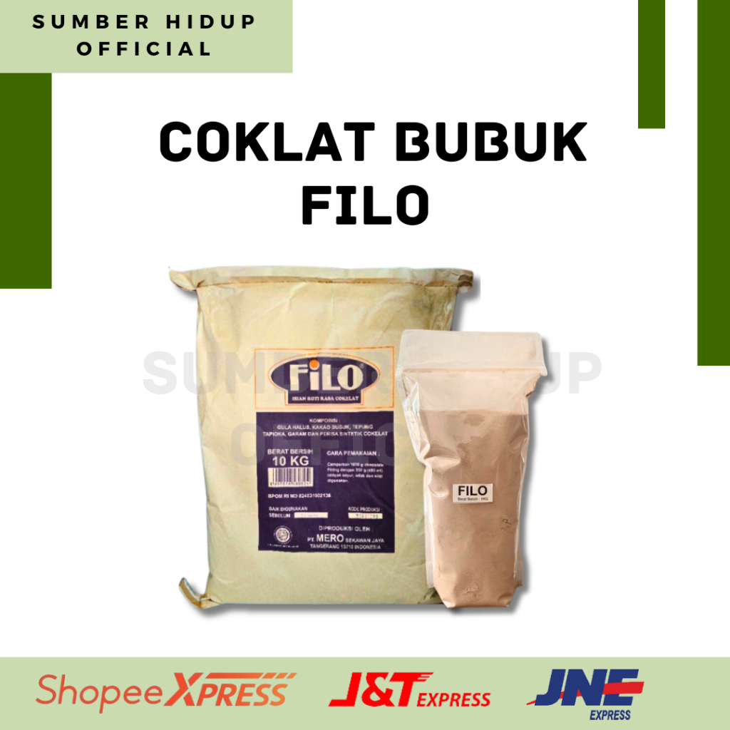 

FILO COKLAT BUBUK 1 KG / COKLAT BUBUK MANIS FILLING CHOCO POWDER ORIGINAL 100% 1 KG