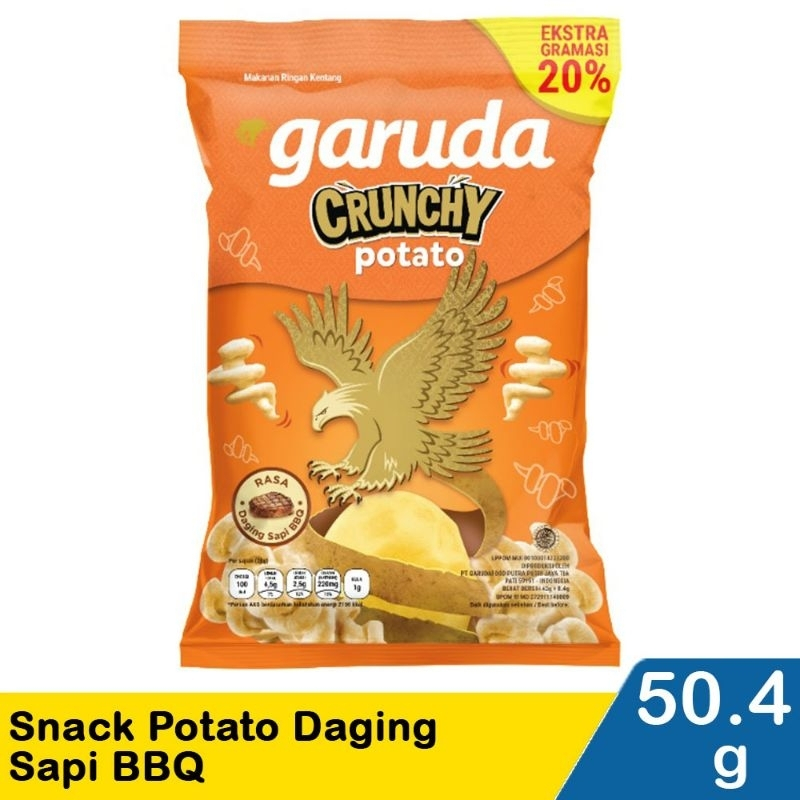 

Garuda Crunchy Potato BBQ 50gr / O'corn Sea Salt 70gr