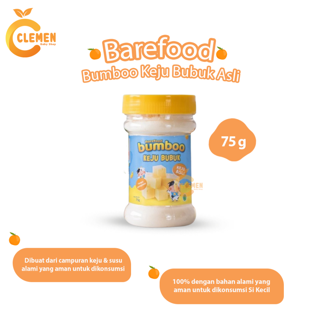 

Barefood Bumboo Keju Bubuk Asli - Keju Cheddar Australia - Tanpa Pengawet - No MSG