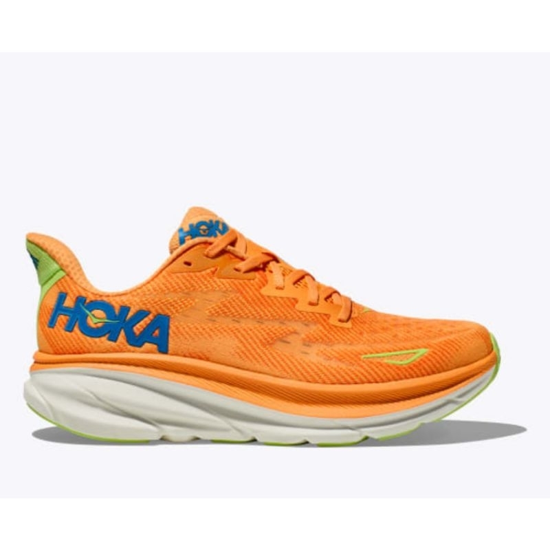 Hoka Clifton 9 Mens Road Running Shoes - Solar Flare / Lettuce