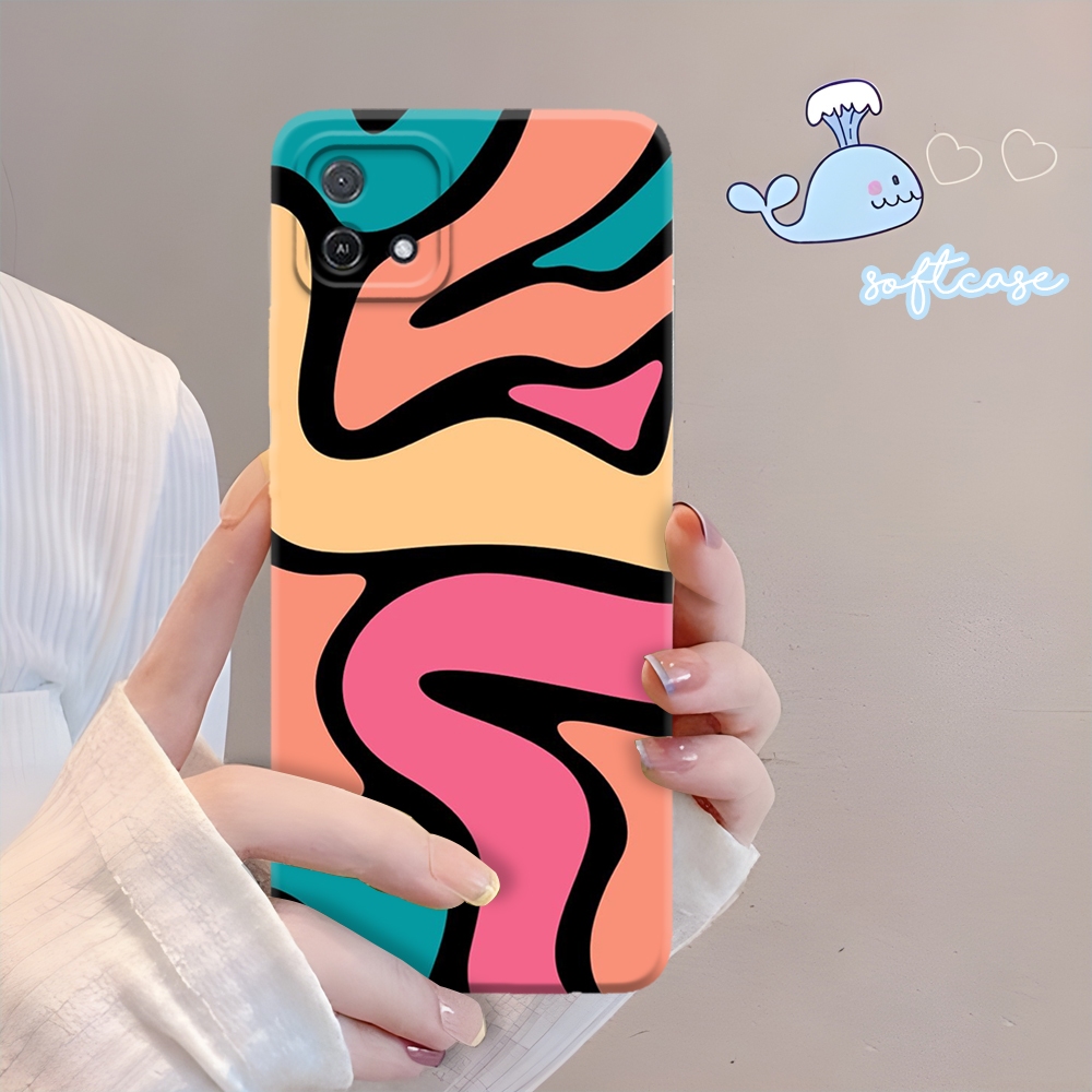 Softcase OPPO A16E - OPPO A16K Case Motif Kartun Silikon Softcase Pro Kamera
