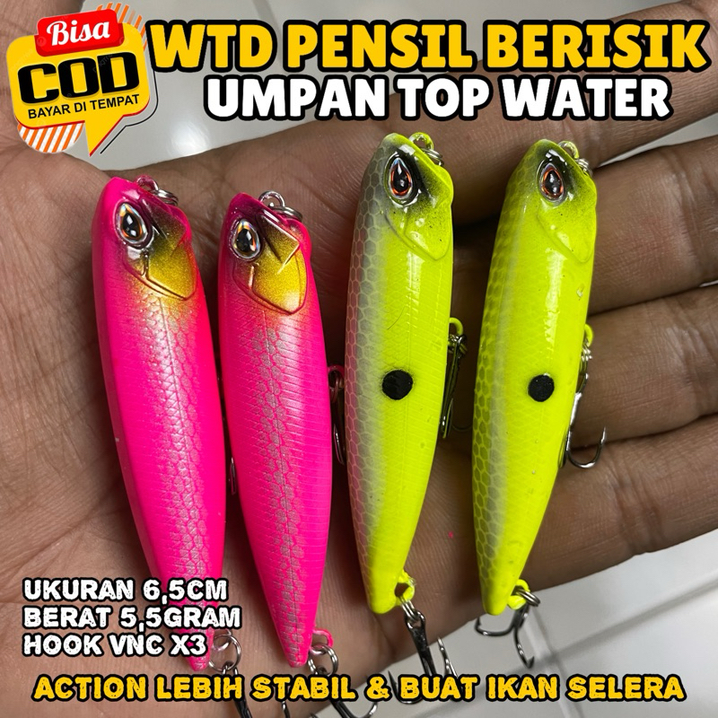 WTD PENSIL BERISIK / LURE WTD PENAIL BERISIK / LURE WTD TOP WATER TERBAIK