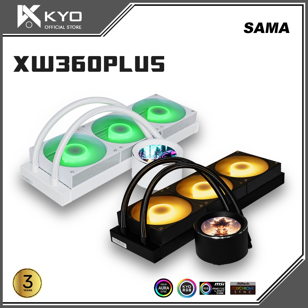 KYO Sama XW360PLUS 2.8" inch ARGB Aio Liquid Cooling Lcd Display Aio 360mm