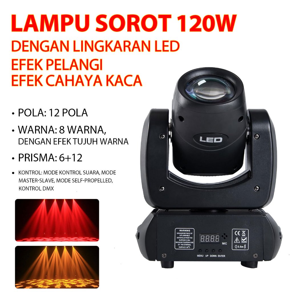 Kaiy/beam 230/beam 150 watt/beam 100 watt/Moving Head Beam 120 Watt 8 Color+12 Patterns Lampu Sorot 