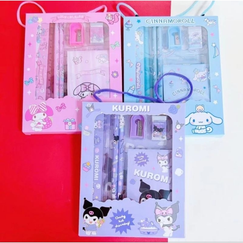 

TNstore_Alat Tulis Set Box Tenteng Sanrio Series isi 6pcs