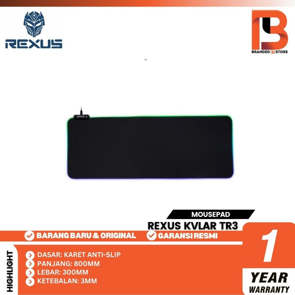 REXUS KVLAR TR3 RGB Gaming Mousepad ORIGINAL