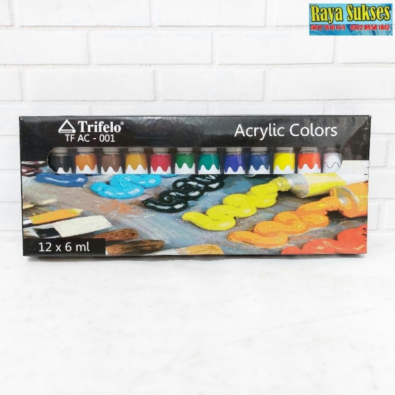 

Acrylic Colors Trifelo 12 Warna 6 ml/Cat Akrilik Trifelo 12 Warna 6 ml/Cat Akrilik
