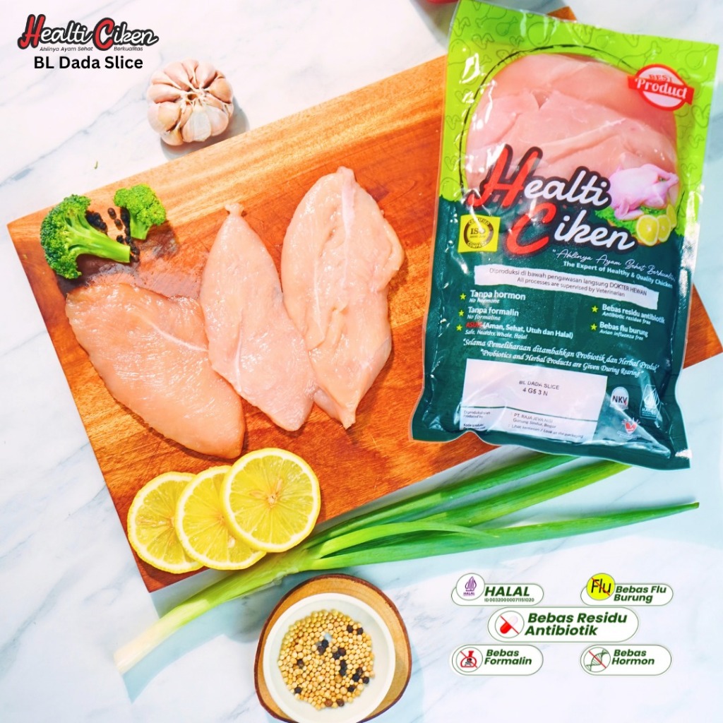 

Boneless dada slice 1 kg + Probiotik Healti Ciken