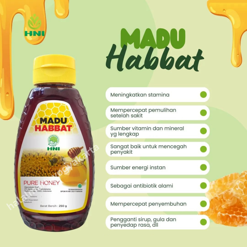 

SEBAGAI ANTIBIOTIK ALAMI- MADU HABBAT MADU ASLI PREMIUM
