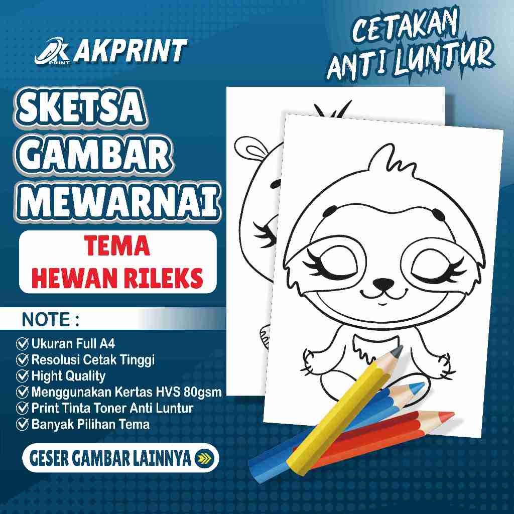 

KERTAS SKETSA GAMBAR MEWARNAI UNTUK ANAK TEMA HEWAN RILEKS