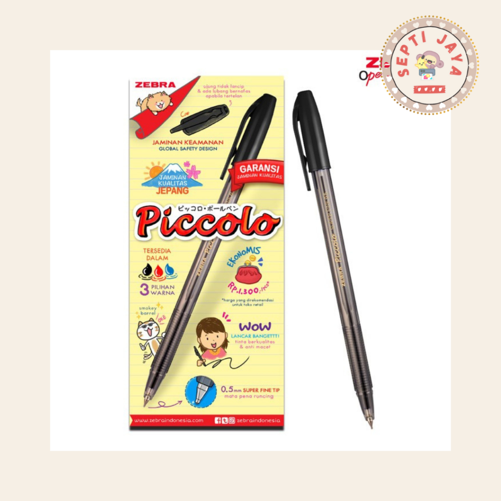 

Pulpen Zebra Piccolo 0.5mm