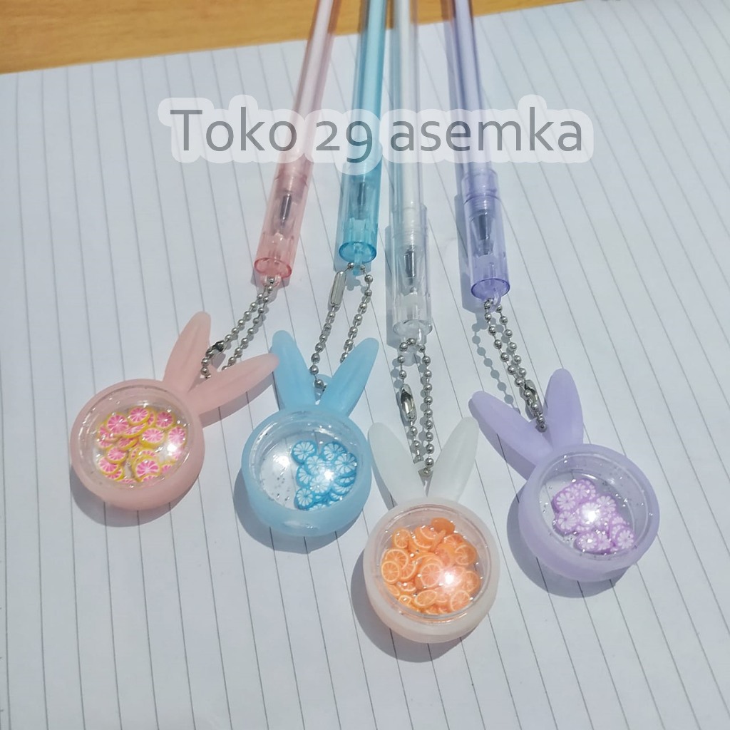 

PULPEN KELINCI BUAH GEL PENA PEN KARAKTER GANTUNGAN RABBIT BOBA PASTEL PERLENGKAPAN SEKOLAH LUCU IMUT