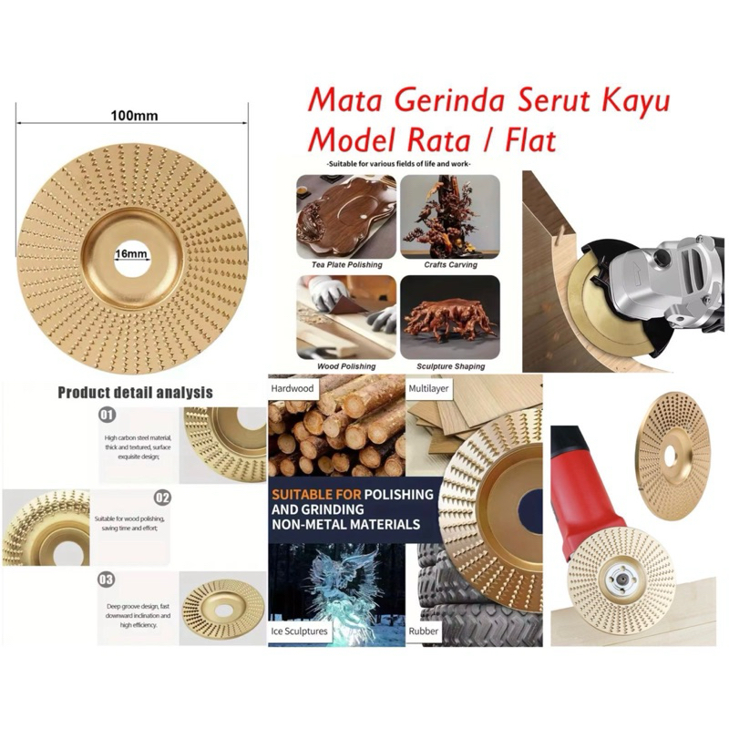 Mata Gerinda Serut Kayu Rata Cembung Mata Gerinda Carving Saw Wood Shaping