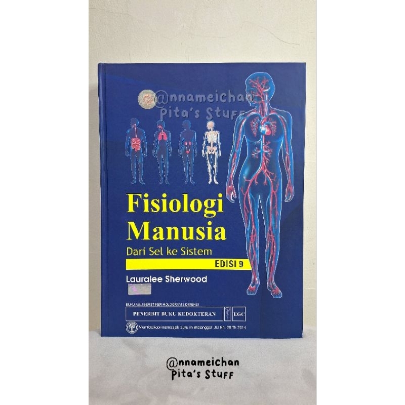 Buku Kedokteran Fisiologi Manusia Dari Sel ke Sistem Edisi 9 by Lauralee Sherwood [preloved 95% good