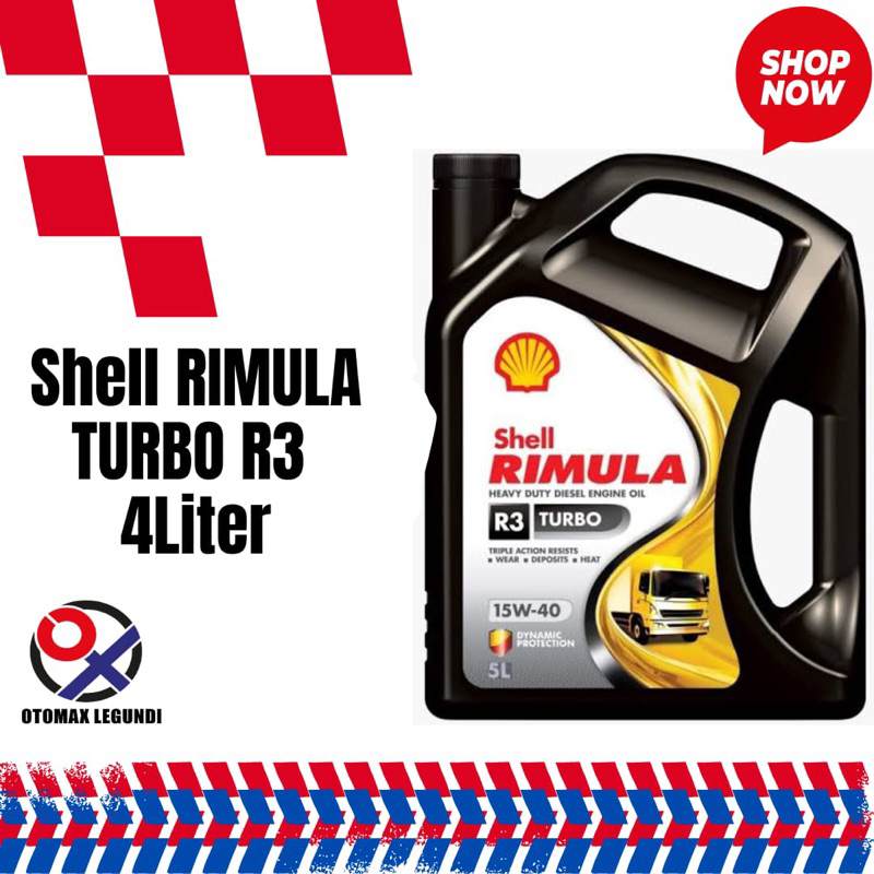 Shell Rimula Turbo R3 4 Liter oli mobil