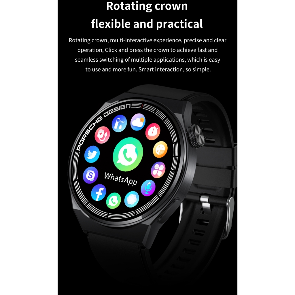 HOT PRODUCT COD100%Original Samsung Smartwatch GT8 Porsche GPS NFC Smart Watch 1.28 inch Screen