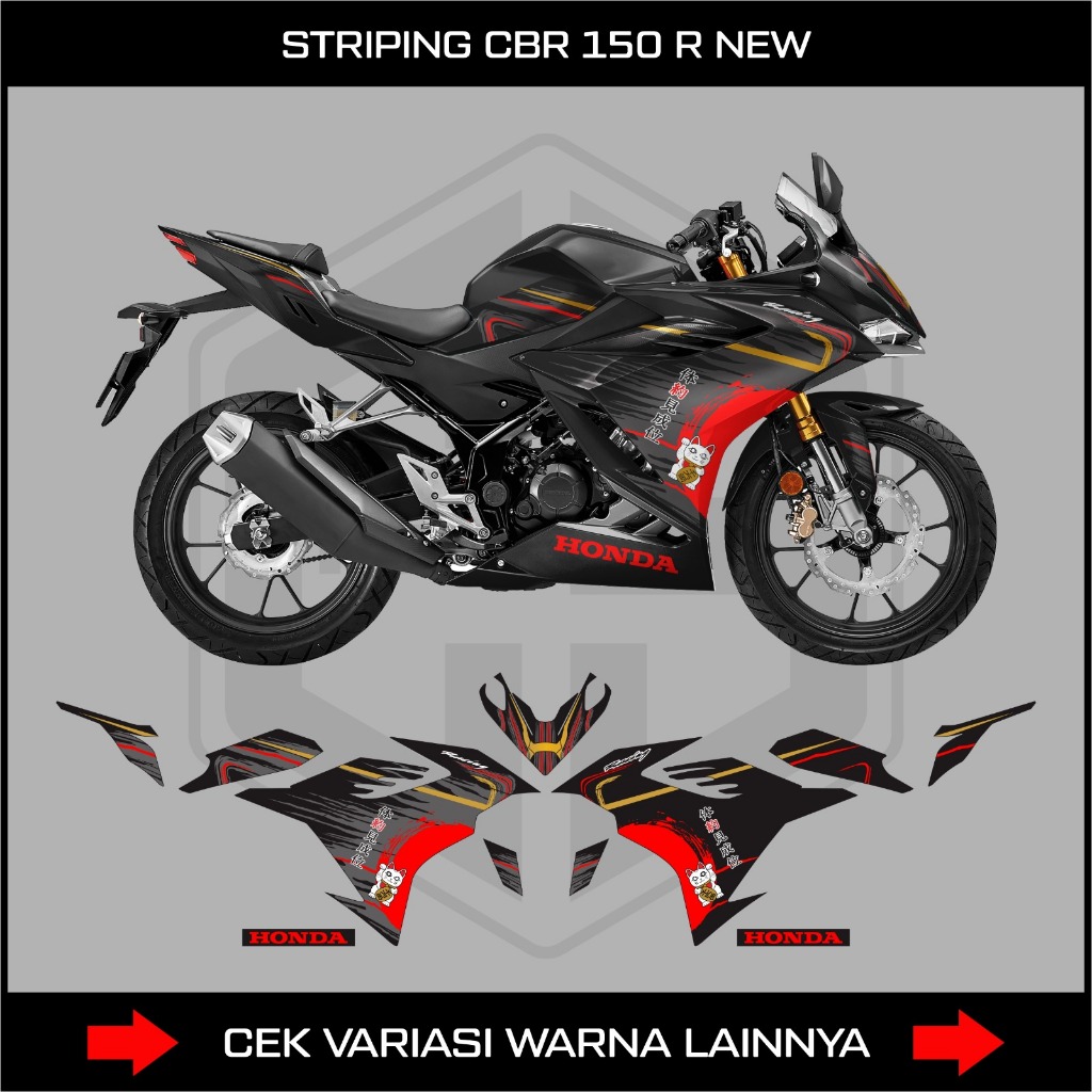 Decal Cbr150r K45r Livery helm Shoei Motegi Japan, STIKER STRIPING MOTOR HONDA CBR 150R K45R 2021 Up