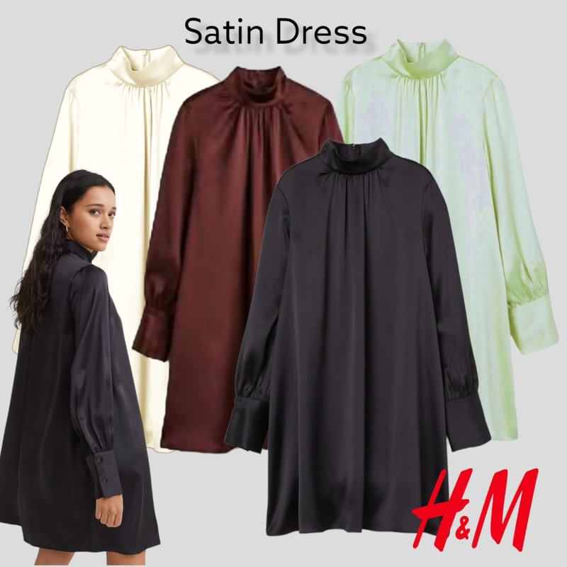 TUNIK SATIN DRESS H*M