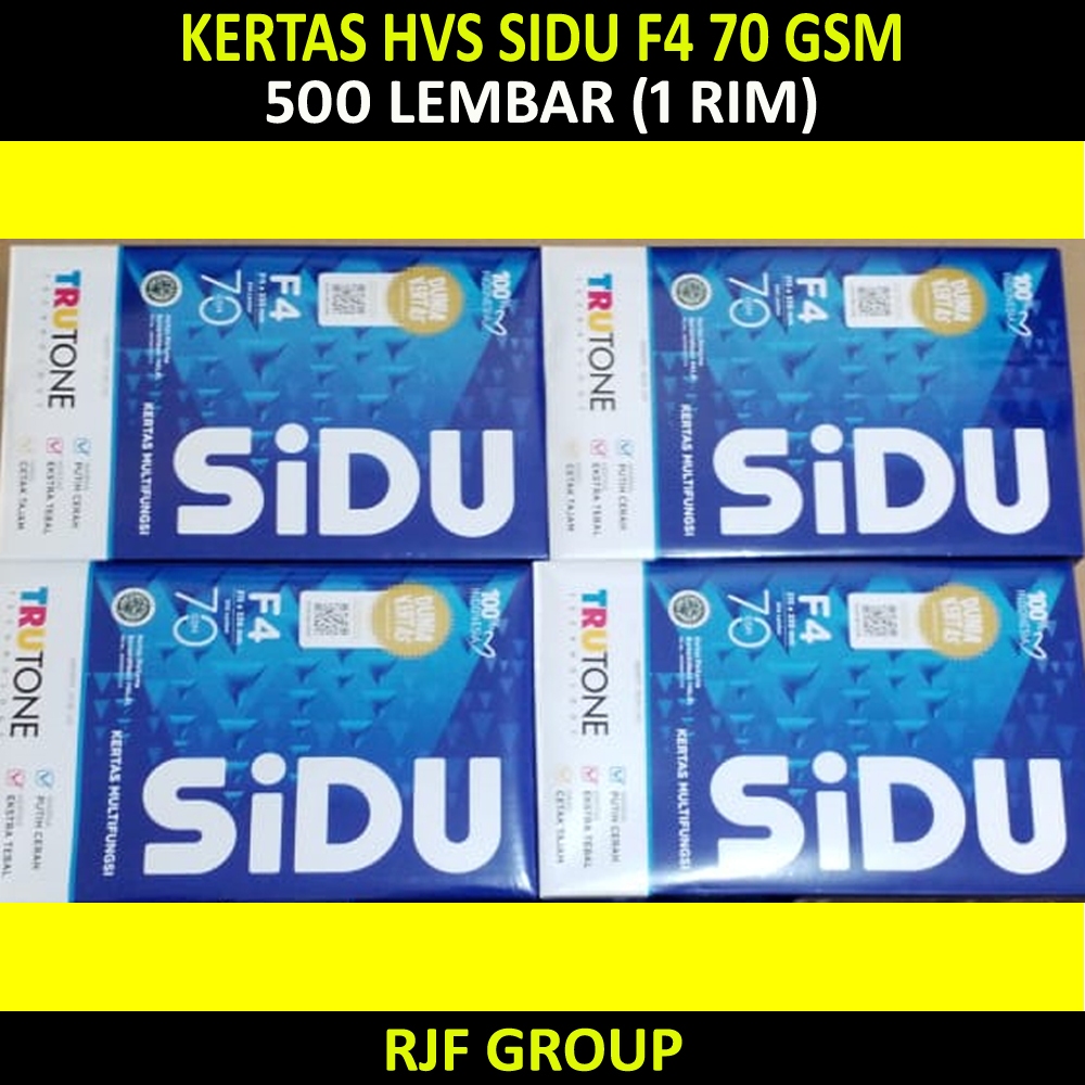 

KERTAS HVS F4 70 GSM SiDU 500 LEMBAR