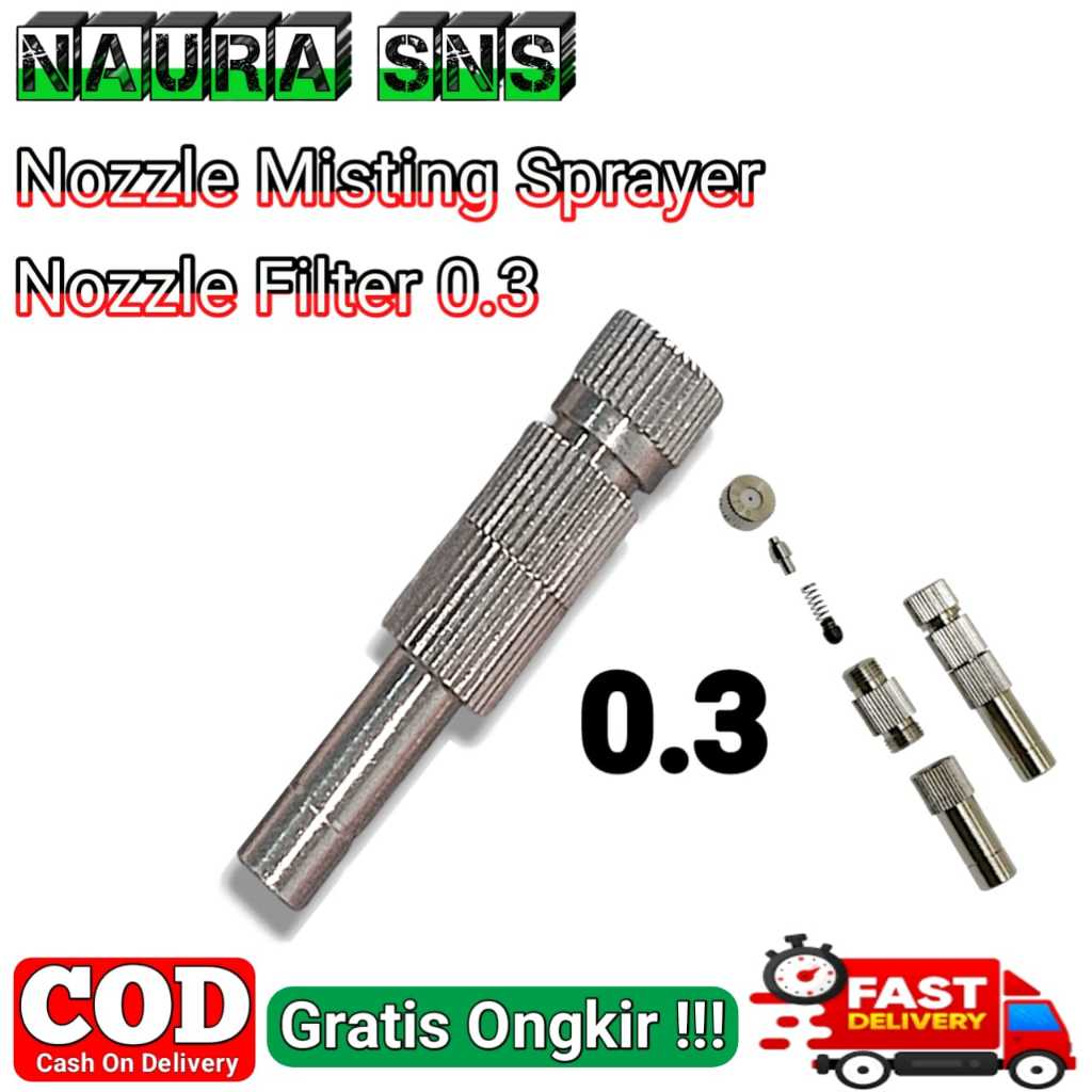 Misting Nozzle 0.3mm / Nozel stainlis / Nozel misting