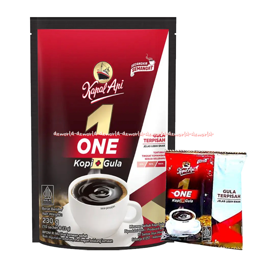 

Kapal Api 1 One 10sachet Kopi Gula Pisah Terpisah 230gr Kemasan Sachet Kapalapi Bubuk Powder Coffee Instan