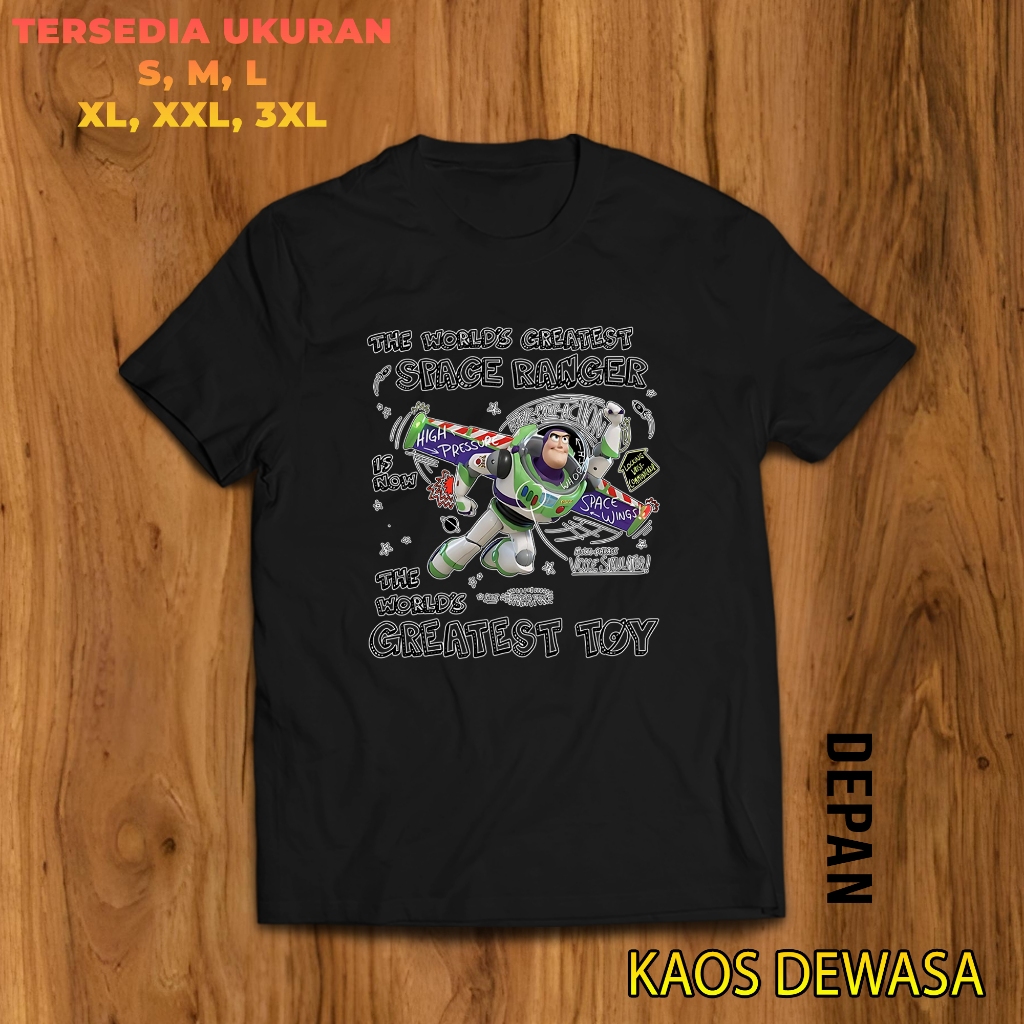 KAOS DEWASA BUZZ TOY STORY BAJU KARTUN TOY STORY TSHIRT BUZZ LIGHTYEAR BAJU KARTUN TOY STORY