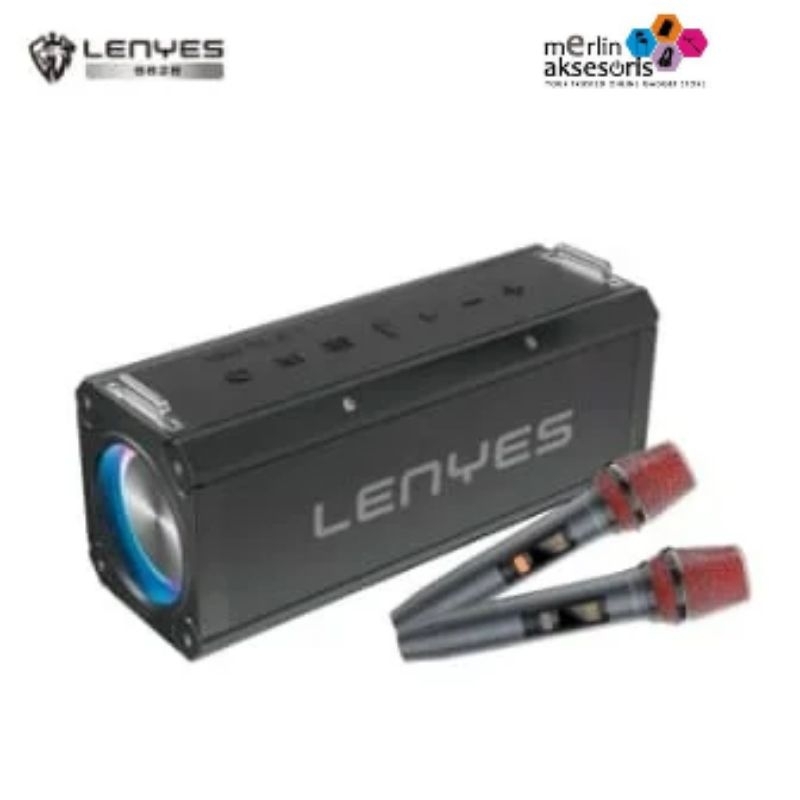 Lenyes S828 karaoke speaker portabel 120W dapat 2mic premium suara ngebass