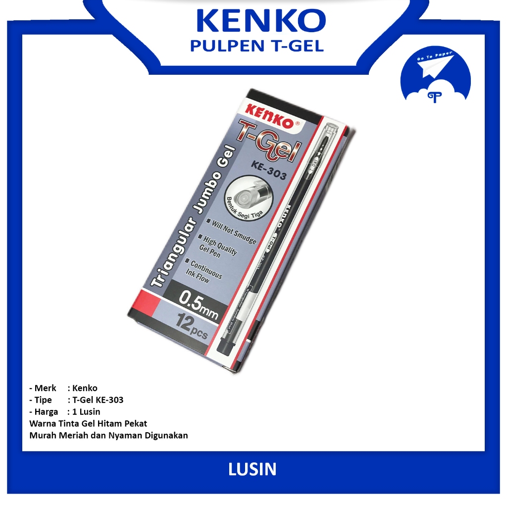 

KENKO - Triangular Jumbo Gel T-GEL KE-303 Hitam - LUSIN