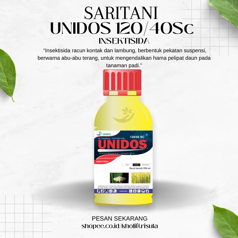 TERLARIS INSEKTISIDA UNIDOS 120/40Sc - pengendali hama pada tanaman padi