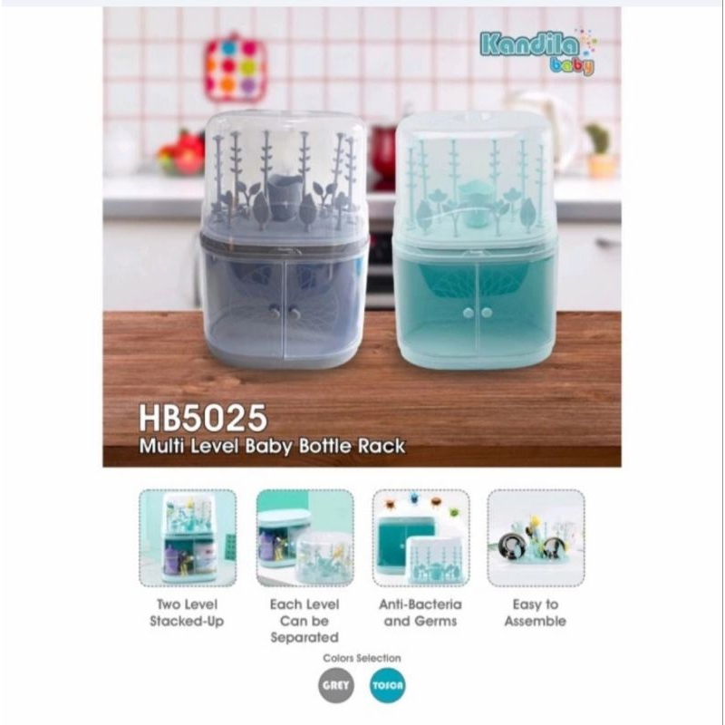 Rak Botol Bayi Kandila Multi Level Baby Bottle Box HB-5025