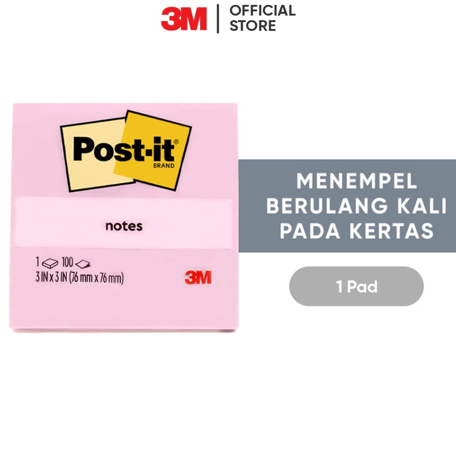 

LIMITED TIME OFFER 3M Postit Original Millenial Memo Tempel 6541MP Menempel berulah kali pada kertas 2 pad 76x76 mm Untuk berbagai permukan kertas