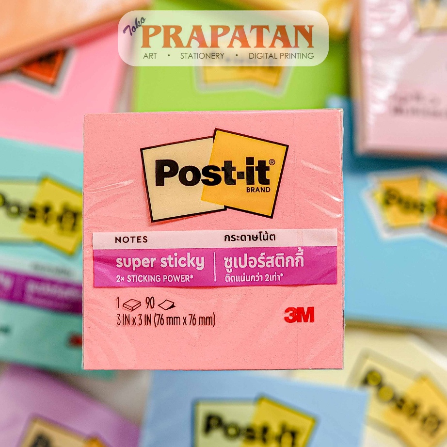 

CANGGIH Post it 3M 654 Sticky Note 76x76mm Notes Memo Tempel