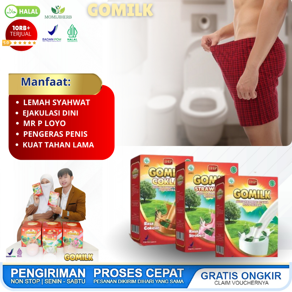 GOMILK Susu Kambing Etawa Plus Obat Herbal Lemah Syahwat Pengeras Penis Loyo Mr P Loyo Penis Susah B