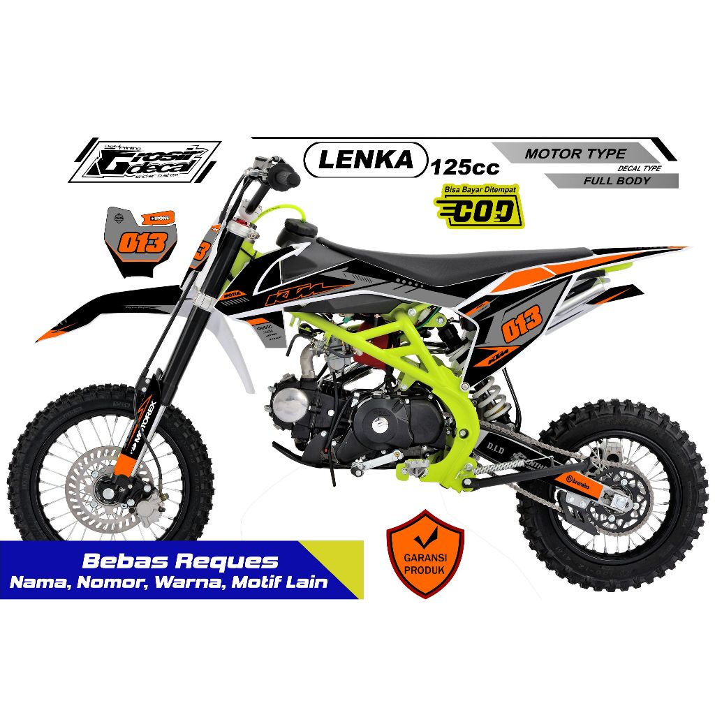 Striping Stiker Trail Mini RFZ / LENKA 125cc Full body Free Custom