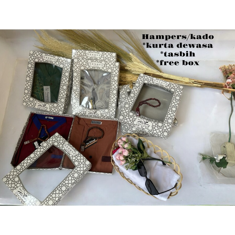 

Hampers | Parcel | Souvernir Baju Koko Kurta | Tasbih Free Box | Hadiah Spesial Lebaran | Acara Keagamaan