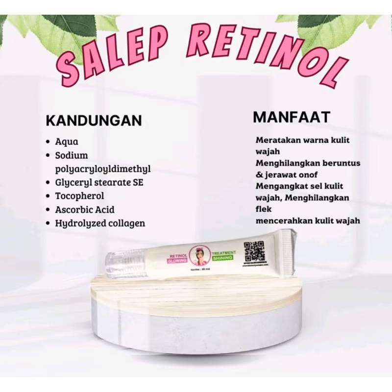 SBC GLOWING SALEP RETINOL/FLEK HITAM ,SUSAH PUTIH