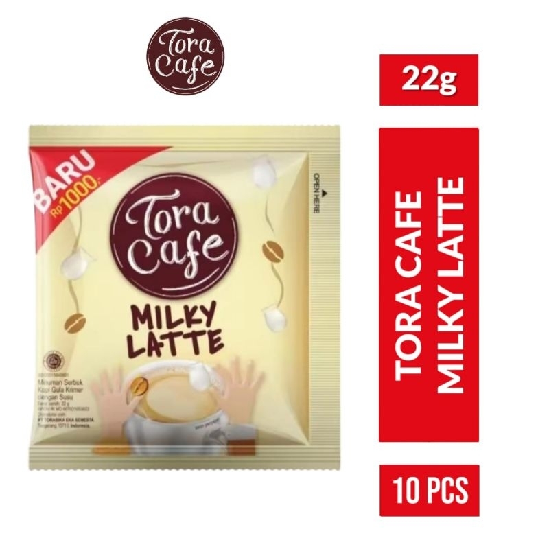 

TORA CAFE Milky Latte 10x22gr / Tora Cafe Milky Latte Renceng 10 pcs