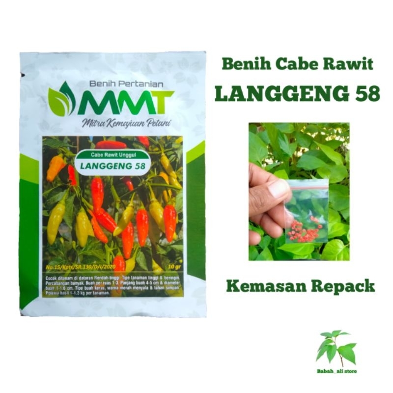 BENIH CABE RAWIT UNGGUL LANGGENG 58 ORIGINAL KEMASAN REPACK