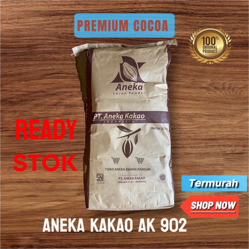 

ANEKA KAKAO AK 902 Semi Black 25 Kg Kemasan Sak cokelat bubuk (untuk brownies)