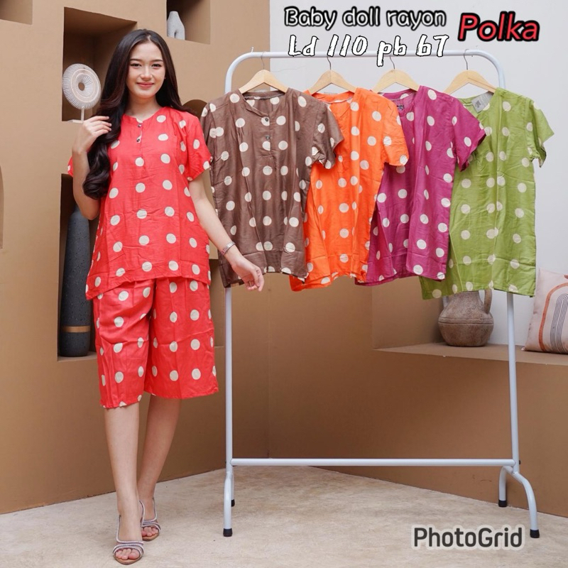 Setelan Wanita Paket 3 Pcs Setelan Kulot Pakaian Sehari Hari Adem